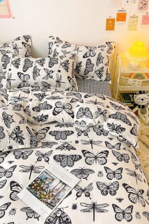 Casual Day Outfits, Easy Trendy Outfits Butterfly Aesthetic Bedding Set