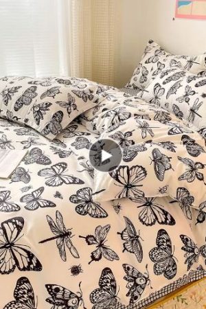 Casual Day Outfits, Easy Trendy Outfits Butterfly Aesthetic Bedding Set