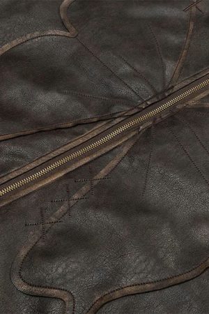 Casual Day Outfits, Easy Trendy Outfits Butterfly Distressed Leather Jacket