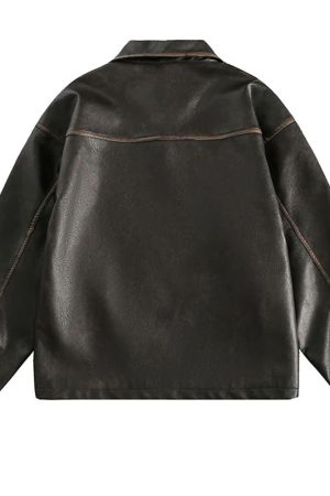 Casual Day Outfits, Easy Trendy Outfits Butterfly Distressed Leather Jacket