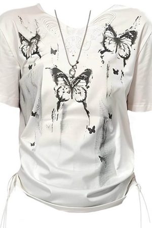 Casual Day Outfits, Easy Trendy Outfits Butterfly Graphic T-Shirt