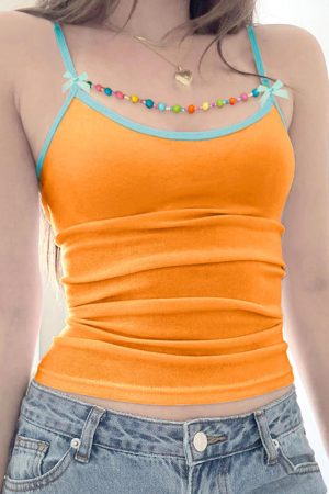Casual Day Outfits, Easy Trendy Outfits Candy Beads Tank Top