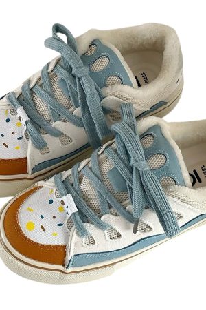 Casual Day Outfits, Easy Trendy Outfits Candy Pop Warm Skater Sneakers