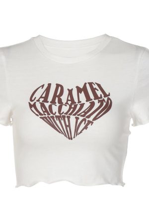 Casual Day Outfits, Easy Trendy Outfits Caramel Macchiato Crop Top