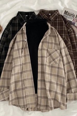 Casual Day Outfits, Easy Trendy Outfits Casual Friday Aesthetic Plaid Shirt