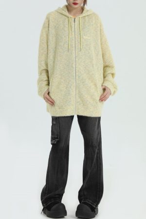 Casual Day Outfits, Easy Trendy Outfits Casual Friday Knit Zip Hoodie