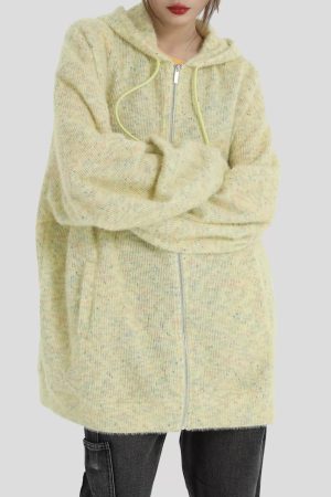 Casual Day Outfits, Easy Trendy Outfits Casual Friday Knit Zip Hoodie