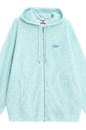 Casual Day Outfits, Easy Trendy Outfits Casual Friday Knit Zip Hoodie