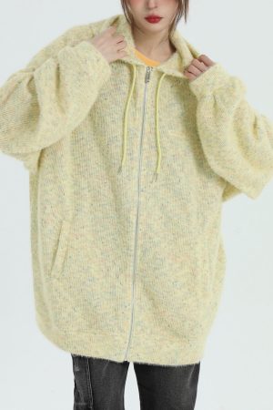 Casual Day Outfits, Easy Trendy Outfits Casual Friday Knit Zip Hoodie