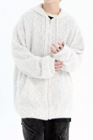 Casual Day Outfits, Easy Trendy Outfits Casual Friday Knit Zip Hoodie