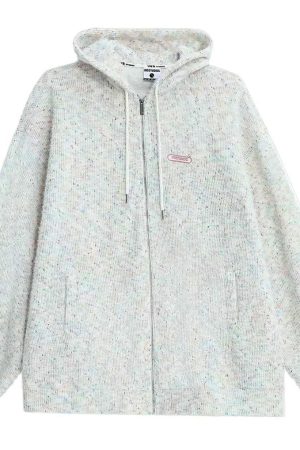 Casual Day Outfits, Easy Trendy Outfits Casual Friday Knit Zip Hoodie