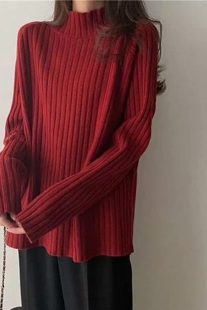 Casual Day Outfits, Easy Trendy Outfits Casual Friday Turtleneck Sweater