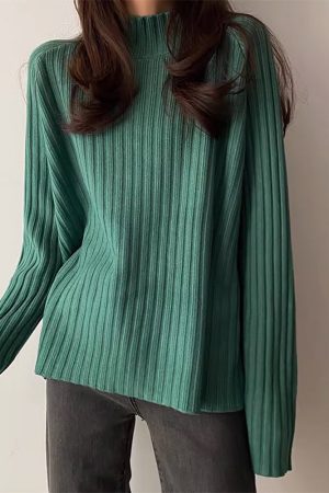 Casual Day Outfits, Easy Trendy Outfits Casual Friday Turtleneck Sweater
