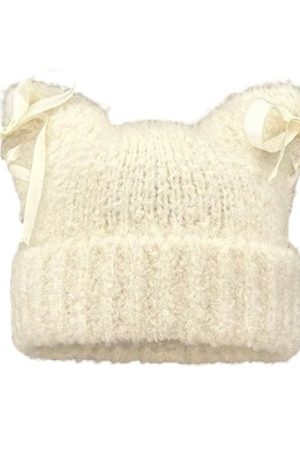 Casual Day Outfits, Easy Trendy Outfits Cat Ear Beanie with Bows