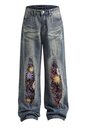 Casual Day Outfits, Easy Trendy Outfits Celestial Magic Wide Leg Jeans