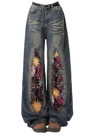Casual Day Outfits, Easy Trendy Outfits Celestial Magic Wide Leg Jeans