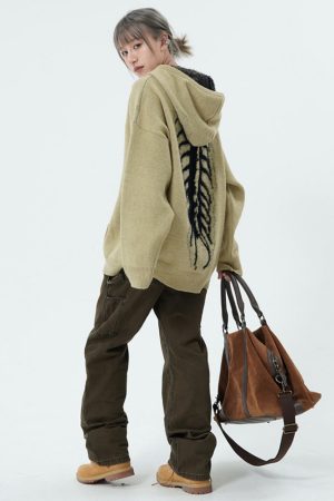 Casual Day Outfits, Easy Trendy Outfits Centipede Knit Hoodie