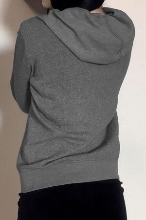 Casual Day Outfits, Easy Trendy Outfits Chain Skeleton Print Grunge Hoodie