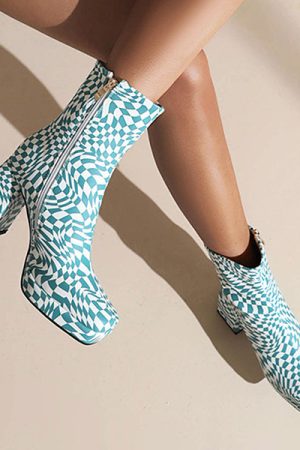 Casual Day Outfits, Easy Trendy Outfits Checkered Platform Boots