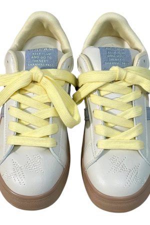 Casual Day Outfits, Easy Trendy Outfits Cheese Print Aesthetic Sneakers