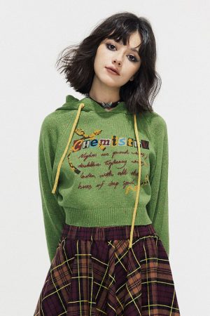 Casual Day Outfits, Easy Trendy Outfits Chemistry Knit Cropped Hoodie
