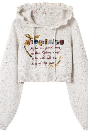 Casual Day Outfits, Easy Trendy Outfits Chemistry Knit Cropped Hoodie