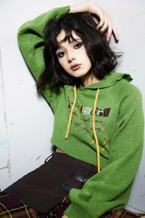 Casual Day Outfits, Easy Trendy Outfits Chemistry Knit Cropped Hoodie