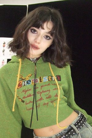 Casual Day Outfits, Easy Trendy Outfits Chemistry Knit Cropped Hoodie