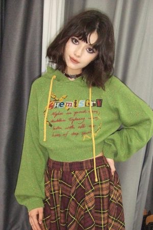 Casual Day Outfits, Easy Trendy Outfits Chemistry Knit Cropped Hoodie