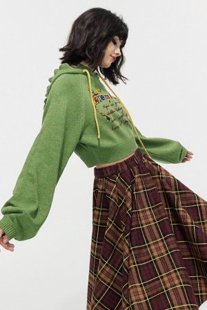 Casual Day Outfits, Easy Trendy Outfits Chemistry Knit Cropped Hoodie