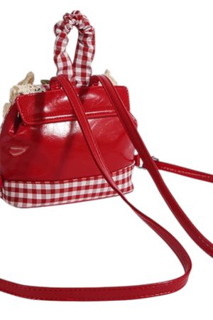 Casual Day Outfits, Easy Trendy Outfits Cherry Embroidery Gingham Backpack