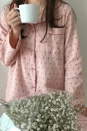 Casual Day Outfits, Easy Trendy Outfits Cherry Pajama Set