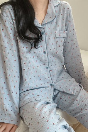 Casual Day Outfits, Easy Trendy Outfits Cherry Pajama Set