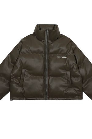 Casual Day Outfits, Easy Trendy Outfits Chocolate Brown Puffer Jacket