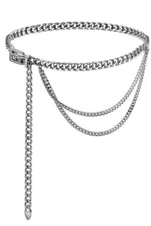 Casual Day Outfits, Easy Trendy Outfits Chunky Layered Chain Belt