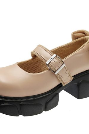 Casual Day Outfits, Easy Trendy Outfits Chunky Platform Mary Jane Sandals