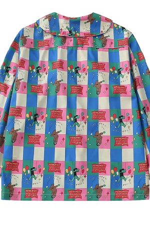 Casual Day Outfits, Easy Trendy Outfits Circus Core Aesthetic Collar Shirt