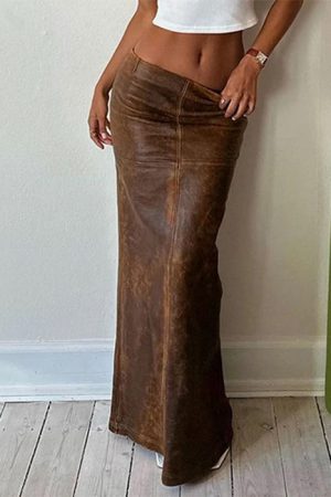 Casual Day Outfits, Easy Trendy Outfits Coastal Cowgirl Leather Maxi Skirt
