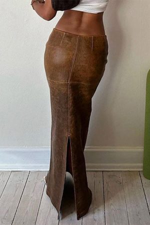 Casual Day Outfits, Easy Trendy Outfits Coastal Cowgirl Leather Maxi Skirt