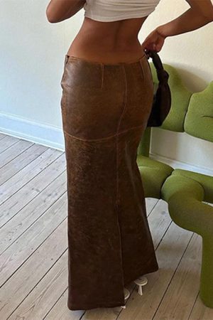 Casual Day Outfits, Easy Trendy Outfits Coastal Cowgirl Leather Maxi Skirt
