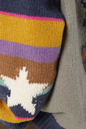 Casual Day Outfits, Easy Trendy Outfits Colorful Striped Indie Kid Zip Sweater