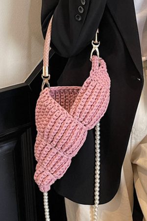 Casual Day Outfits, Easy Trendy Outfits Conch Shell Knit Crochet Bag