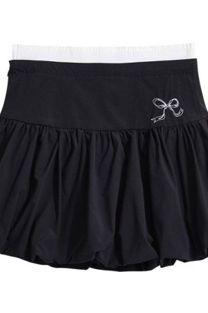 Casual Day Outfits, Easy Trendy Outfits Coquette Aesthetic Balloon Mini Skirt