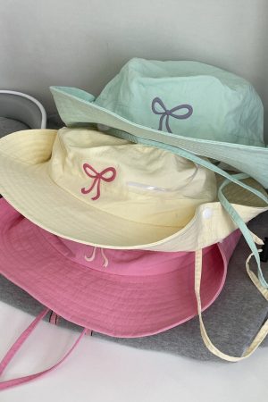 Casual Day Outfits, Easy Trendy Outfits Coquette Aesthetic Bow Fisherman Hat