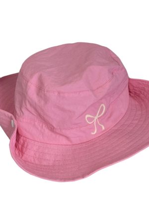 Casual Day Outfits, Easy Trendy Outfits Coquette Aesthetic Bow Fisherman Hat