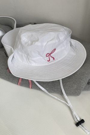 Casual Day Outfits, Easy Trendy Outfits Coquette Aesthetic Bow Fisherman Hat