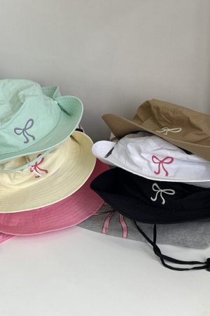 Casual Day Outfits, Easy Trendy Outfits Coquette Aesthetic Bow Fisherman Hat