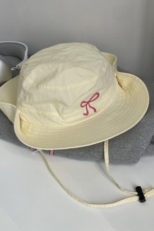 Casual Day Outfits, Easy Trendy Outfits Coquette Aesthetic Bow Fisherman Hat