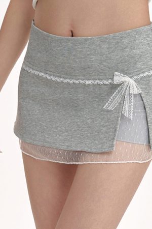 Casual Day Outfits, Easy Trendy Outfits Coquette Aesthetic Lace Bow Skort