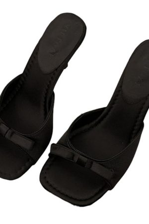 Casual Day Outfits, Easy Trendy Outfits Coquette Bow Heeled Mules